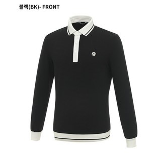 디즈니골프 깔끔하고 심플한 카라 배색 남성 스트라이프 티셔츠 SP1MTS001