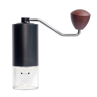 手搖咖啡豆研磨機 手動咖啡研磨器 不銹鋼咖啡磨粉器 手磨七星磨豆機, 1個, [CNC亞克力倉]黑色(陶瓷磨芯)
