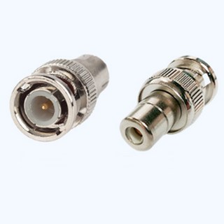 BNC 수 RCA 암 바꾸기 단자변환 동축케이블 콘넥터, 1개