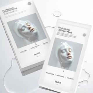 【HEXKIN】活膚膠原蛋白麵膜 1盒5片 滋養修護 緊緻透亮 深層補水 提陞肌膚彈性 滋潤保濕, 1個, HEXKIN白麵膜