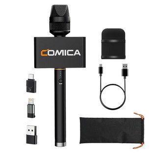 COMICA Revo S 무선 핸드헬드 마이크 iPhone16 15용 전문 인터뷰 USB-C 플러그가 장착된 안드로이드 폰 노트북 PC 콘텐츠 제작자를 위한 리포터 인터뷰