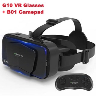 핸드폰VR G10 IMAX 3D 영화 거대한 스크린 가상 현실 구글 판지 상자 VR 4.7-7 인치 지지대 게임 컨트롤러용, 3) G10 VR-B01 Gamepad, 1개