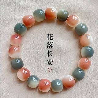 天然風化老籽菩提根手串精品白玉菩提根手串紫羅蘭漸變高拋佛珠念珠男女手鏈盤玩國風百搭繞指柔珠串男女菩提佛珠文玩高顏值手珠串, 黛紫煙【稀有新款】,10mm（單圈）, 1個