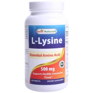 Best Naturals 左旋離胺酸膠囊 500mg, 250 件, 1個