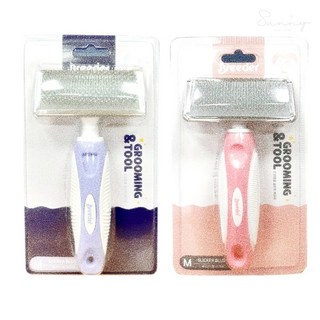 위니펫샵 브리더 슬리커 볼 브러쉬 (M L) 강아지빗, 블루L, 1개