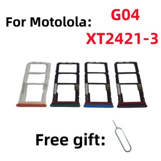 Motolola G04 XT2421-3 sim 카드 트레이 홀더 슬롯 용 SD SIM 어댑터 칩 서랍, 04 Black