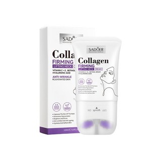 SADOER膠原蛋白滾輪頸部霜，淡化頸紋美頸霜，提拉緊緻按摩滾輪頸霜，頸紋霜頸部SPA按摩儀, 1件, 110ml