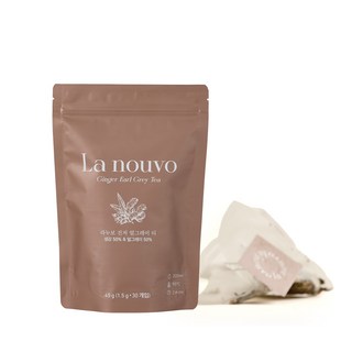 라누보 진저 얼그레이티 생강 홍차 삼각티백 대용량, 1.5g, 1개, 30개입