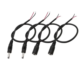 DC 3.5mm x 1.35mm 남성 플러그 여성 잭 전원 충전 케이블 커넥터 CCTV 카메라 LED 스트립 빛 와이어 피그, 01 3.5x1.35mm, 05 2 Male 2 Female