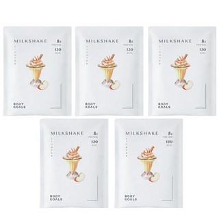Body Goals 白奶昔 飽飽控卡白奶昔 蘋果歐蕾 高蛋白低卡 美味代餐 健康飽腹感 體重管理好幫手, 30g, 5個