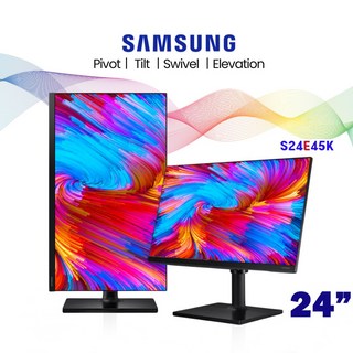 삼성전자 LS22E45K AA급 22인치 FHD LED HDMI지원 피벗모니터 듀얼용 사무용 CCTV용 [아이리스특가], LS24E45K