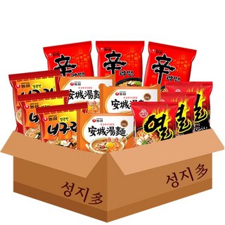 인기라면 낱개12모음세트/열라면3+안성탕면3+너구리3+신라면3무배, 12개