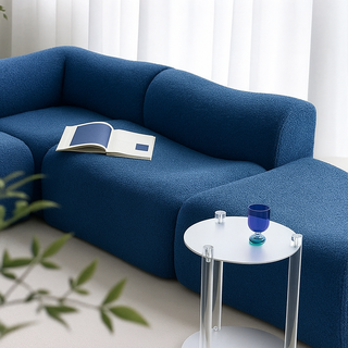 인피니 간편설치 조합형 모듈 압축 소파 램스울 1인 2인 3인 맞춤 진공 압축쇼파, 모듈조합형1, 블루