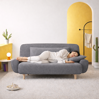 실버미어 1인용 2인용 쇼파 베드 스툴포함, 차콜그레이