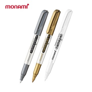 모나미 네임펜 M 혼합3p (금색 1p+은색 1p+흰색 1p) 세트, 1세트