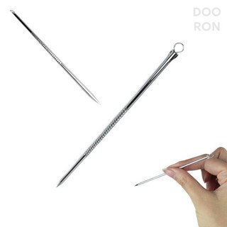 두론샵 피지 제거 압출기 바늘+고리 양면형 코 이마 피부관리 짜는도구, 1개