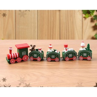 연말 크리스마스 홈파티 감성 소품(원목 기차) 이브 겨울 낭만 루돌프 장식, 1개