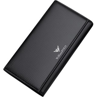 WILLIAMPOLO 英皇保羅 新款真皮錢包 男長款商務簡約錢夾 大容量多功能皮夾男【奧特萊斯】