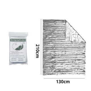 鋁箔救生毯 救援毯 保溫毯 應急毯 野外求生 露營保暖 地震救援 登山失溫, 1個, 130*210cm