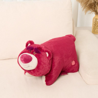 [Zoobies] 迪士尼 草莓熊 靠墊 居家佈置, 2合1 熊抱哥 抱枕