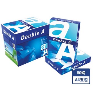 Double A 多功能 A4 80磅影印紙 (A4 x 5包入) (雷射 . 影印 . 傳真 . 噴墨 ), 1個