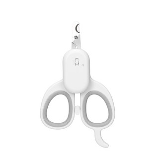 PAKEWAY 寵物指甲剪 LED照明 紫外線檢測, 簡派帶燈小貓剪-紳士雅灰, 1個