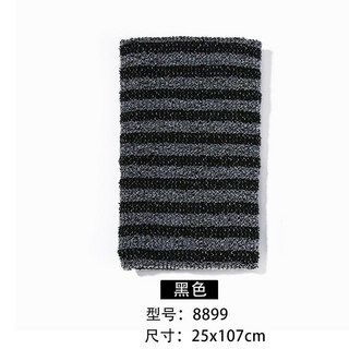 強力去汙砂拉背巾 長條拉背條 雙面搓澡巾 搓背不求人 去泥擦背巾, 強力去垢-(黑色)-1條, 1個