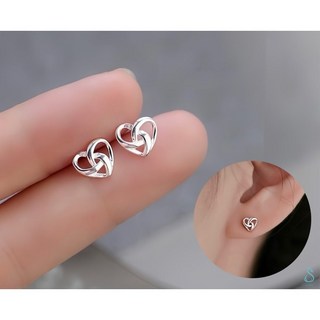 SUMMER韓 銀飾 999足銀 鏤心愛心耳環 韓國時尚銀飾品