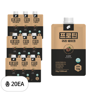 논앤밭위드 프로틴 귀리쉐이크 초코맛, 30g, 20개