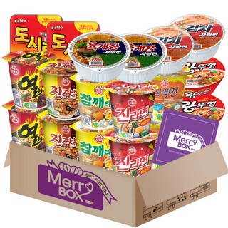 소컵라면18개세트 18호(진라면 매운맛2+열2+참깨2+스낵2+진짬뽕2+도시락2+미니왕뚜껑2+육개장사발면2+김치사발면2), 1개