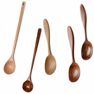 實木湯匙 楠木飯勺 圓口勺 - 木質蜂蜜匙/調味匙/牛奶匙/點心匙, 1個, 老漆大葉樟   長柄攪拌勺, 老漆大葉樟, 長柄攪拌勺.
