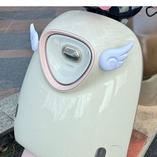 電動車可愛裝飾大蝴蝶結 車身耳朵翅膀 汽車貼紙配件, 1個, 翅膀1對