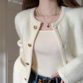 小香風氣質毛衣外套 女款秋冬針織開衫上衣