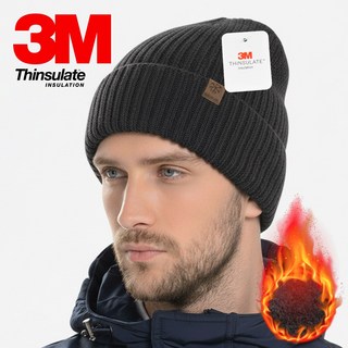 모던프로 3M 겨울 비니 방한 기모 안감, 1개, 차콜