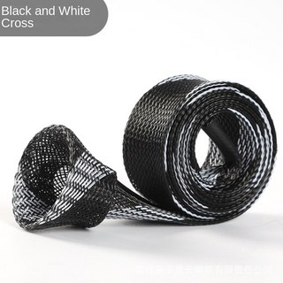 낚싯대 양말 슬리브 커버 꼰 메쉬 로드 보호 폴 장갑 텔레스코픽 네트 낚시 가방 170cm, 03 블랙 and 화이트 cros, 1개