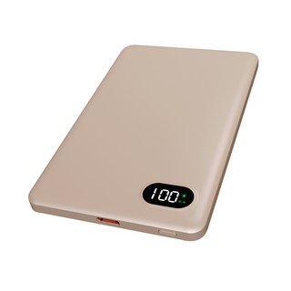 【台中18H出貨】 Ｗｈ 3C 超薄磁吸行動電源 雙認證 5000 磁吸無線充 行充 充電寶 可上飛機行 現貨, 琥珀金