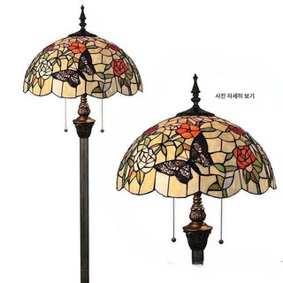 거실 엔틱 장스탠드 빈티지 무드등 유럽풍 플로어, 나비와 꽃