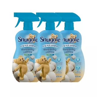 유니레버 스너글 섬유탈취제 허거블코튼 470ml 3개