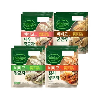 CJ 비비고 왕교자 4종 혼합 (왕교자455g+김치420g+새우315g+군만두450g 각 2봉), 1세트, 3.28kg