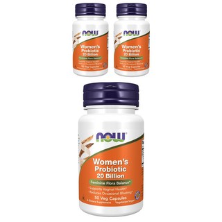 NOW Foods 女用益生菌素食膠囊, 50顆, 3罐