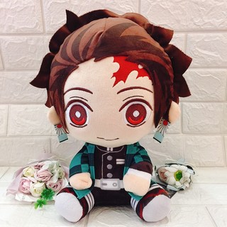 Ts Shop 鬼滅之刃坐姿娃娃16吋 竈門炭治郎 竈門禰豆子 我妻善逸 嘴平伊之助 鬼滅娃娃 布偶 玩偶, 1個, 16吋坐姿_竈門炭治郎, 16吋坐姿_炭治郎, 16吋