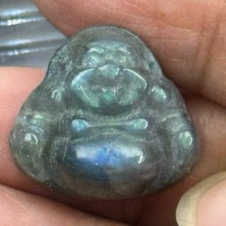 采禪手作 B799 拉長石 佛公 彌勒佛 （側直通孔）采禪指定訂製款 18.3*20*9.5mm, 1個