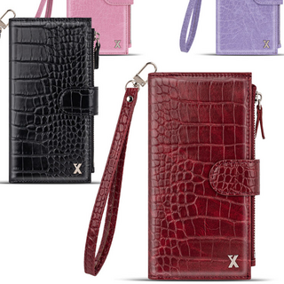 리아나 지퍼 갤럭시S24FE 5G용 다이어리 케이스/지갑형/카드수납/동전수납/스트랩줄포함