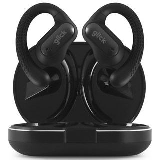 지클릭커 오픈팟 골전도 오픈형 블루투스 AI 이어폰, 블랙, GL100