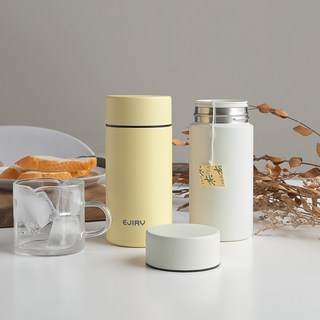 휴대가 편리한 미니텀블러 보온보냉 스텐 텀블러 텀블러각인 디자인텀블러 각인텀블러 가벼운텀블러 귀여운텀블러 스텐텀블러 리유저블텀블러 텀블러세척 스마트텀블러, 에지리 베이직텀블러 화이트 200ml, 200ml, 1개