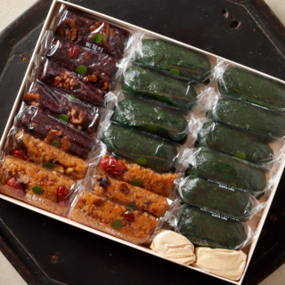 쑥인절미 영양찰떡 선물세트 프리미엄 전통 수제떡 명절선물 떡함지, 20개, 65g