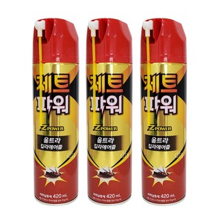 건강두배로 강력한 제트파워 울트라 킬라에어졸 바퀴살충제, 420ml, 3개