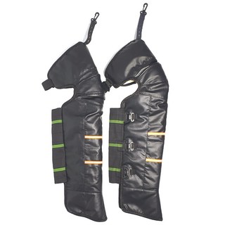 오토바이 블랙 방한 무릎커버 겨울 따듯한 방한 보호대, L 롱타입