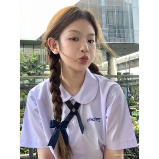 jk製服套裝泰國校服娜諾短袖泰式襯衫學院風班服女夏初高中畢業服 日韓風JK套裝 JK套裝 性感套裝