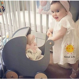 미니카트 원목 핸드카트 달모양 백달차 키즈카페소품, 1개, 그레이 학습 보행기+강철바 6kg